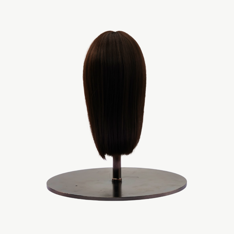 Brown Straight Long Wig with Bangs